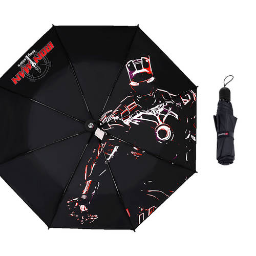 마블 우산 독액 굿즈 맑은 비 다목적 양산 남성용 개성있는 독창적인 아이디어 상품 유행 애니메이션 자동 접이식 우산