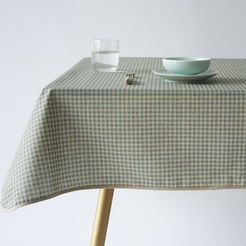 GIRONES 스페인 수입 클래식 그린 체크무늬 방수 방유가공 기름방지 테이블 러너 식탁보 테이블 보 NEW 한국/일본 바람