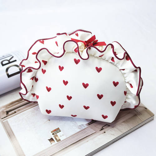 일본풍 귀여운 화장품 파우치 대용량 휴대용 버킷 백 ins 소녀감성 여행용 스킨 케어 제품 파우치 클러치