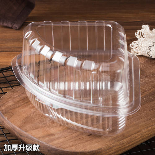 RUILI 치즈 가방 식빵 포장박스 8 인치 조각 투명 식품 플라스틱 파우치 케이크 포장 박스 100 세트