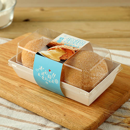 부드러운 눈 버블 거품 포장박스 2/3 개 포장 럭셔리 볼케이노 치즈 슈크림 퍼프 케이스 일회용 투명 직사각형 상자