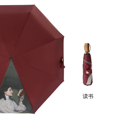 햇빛가리개 양산 여성 맑은 비 다목적 자외선 차단 썬블록 자외선 차단 비닐 수동 접이식 패션유행 청순 심플 레트로 우산