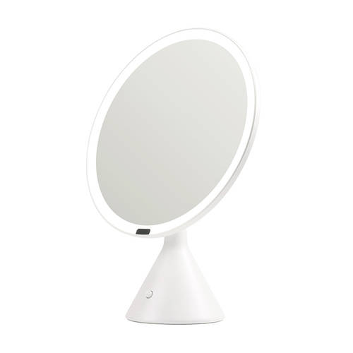 MUID LED 화장거울 데스크탑 led LED조명 화장대 거울 탁상용 대형 둥근 원형거울 요즘핫템 셀럽 거울 호텔 기숙사 충전식