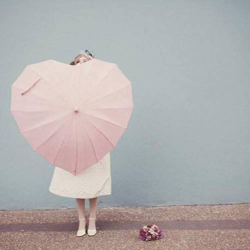 구매대행 영국 구매대행 Shaped㊣ 핸드메이드 장난기 귀여운 로맨틱 결혼식 아름다운 얇은 분홍색 카디오이드 우산
