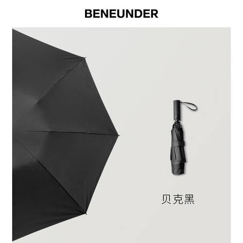 BANANAUNDER 차량용 차량용 우산 남성용 자동 우산 엔젤링 거꾸로 우산 여성 맑은 비 다목적 3단접이식 자동 우산
