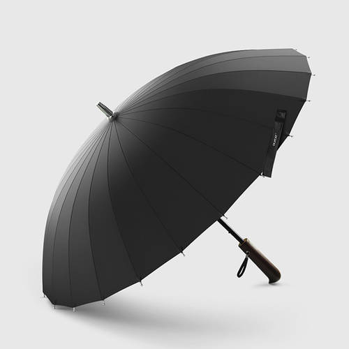 24 개 뼈대 우산 장우산 레트로 신사용 남성용 개성있는 독창적인 아이디어 상품 심플 비즈니스 나무 손잡이 싱글 우산 일본풍 수직손잡이 장우산