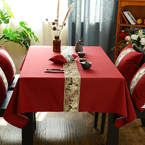 중국풍 새로운 차이나풍 식탁보 테이블 보 레트로 테이블 러너 식탁보 천소재 패브릭 코튼 린넨 고대 전통 느낌 암호 티테이블 매트 직사각형 테이블 보