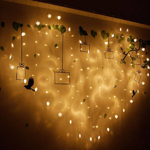 하트모양 LED 일루미네이션 스트링 라이트 LED조명 안개꽃 프로포즈 고백 장면 배치 신혼집 장식 화려한 변색 LED스트립