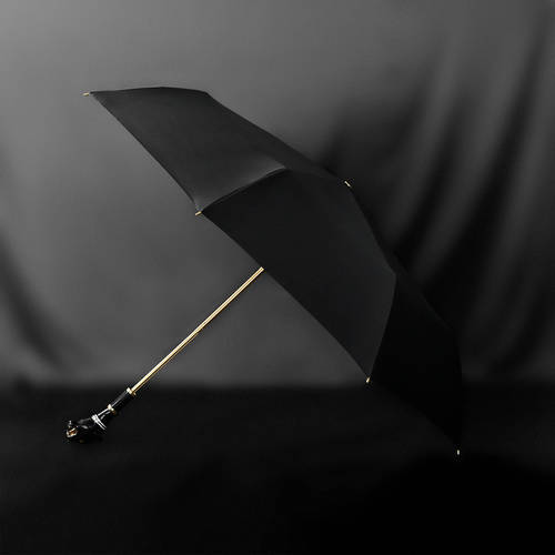 DanMunier 다이아몬드 우산 여성용 표범 헤드 영국 라이트럭셔리 우산 블랙 컬러 주문제작 우산 선물 상자 세트 선물용