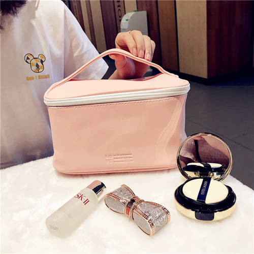 대용량 화장품 파우치 패션 트렌드 휴대용 핸드백 메이크업 수납케이스 에 대한 경계 커버 포함 먼지 휴대용 여행용 스킨 케어 제품 상자