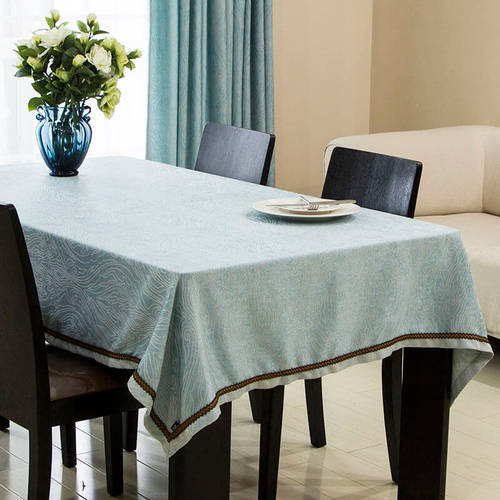 GELANLIFU 미식 식탁보 천소재 패브릭 직사각형 북유럽식 블루 차 식탁보 몇 개 라운드 테이블 식탁보 테이블 보 주문제작