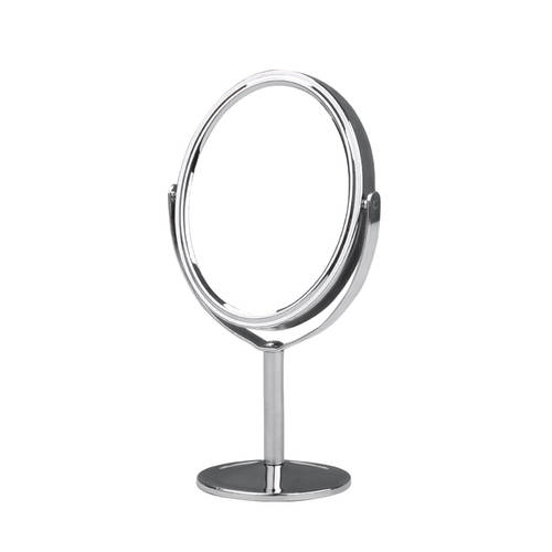 LATT LIV 심플 데스크탑 화장거울 양면 뒤집을 수 있는 화장거울 휴대용 화장대 거울 중형 타원 거울