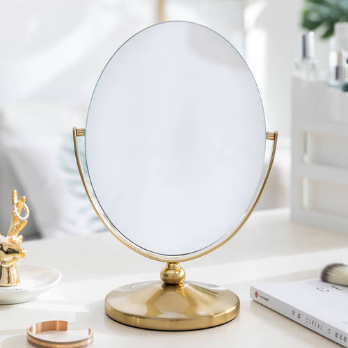AHDE 타원 탁상용 거울 화장거울 여성용 화장거울 탁상용 화장거울 가정용 북구풍 거울