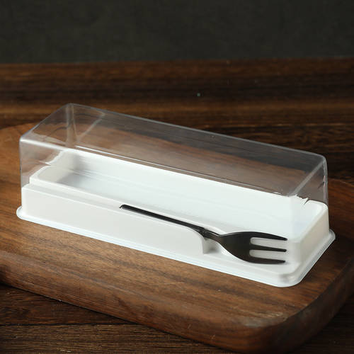 멜라루카 무스 조각 소형 치즈 케이크 상자 광장 직사각형 투명 일회용 디저트 포장 박스
