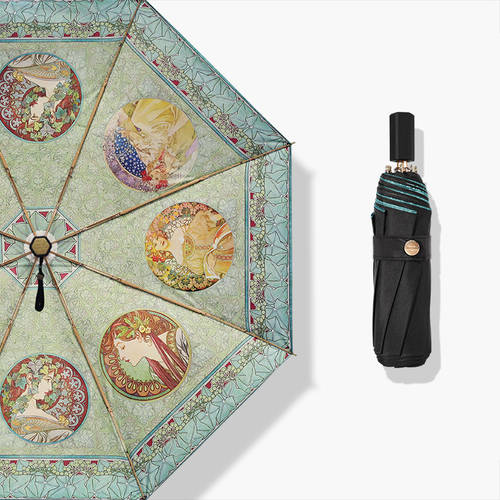 Raincats 양산 파라솔 양산 자외선 차단 여성용 우산 접이식 맑은 비 다목적 이중 비닐 양산