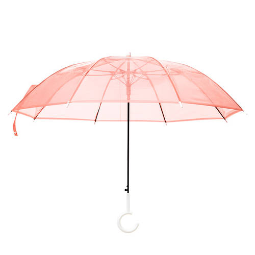BANANAUNDER 정품 투명 긴 직선 큰 핸들 번호 우산 여성용 소녀감성 INS BANANAUNDER 우산 상큼한 비막이