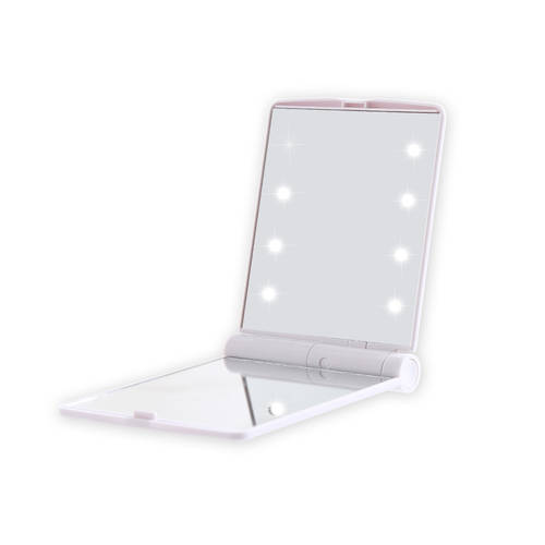 화장거울 LED LED 보조등 휴대용 작은 원형 거울 충전식 요즘핫템 셀럽 화장대 거울 화장 소형 거울 여성용 휴대용