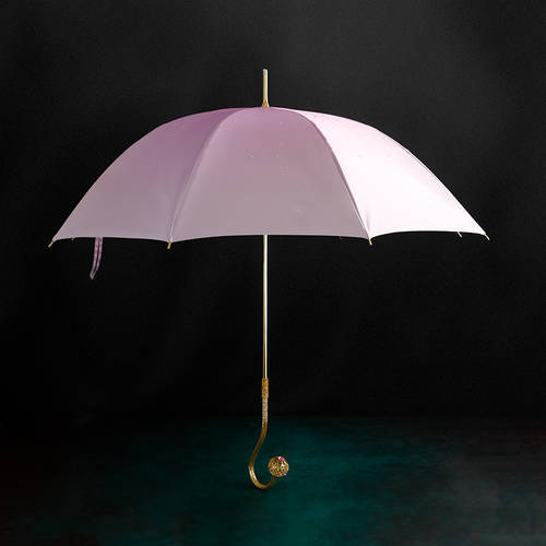 DanMunier 주문제작 독창적인 아이디어 상품 우산 곡선 손잡이 럭셔리 볼 우산 표면 다이아몬드 우산겸용양산 겸용우산 라이트럭셔리 창작품