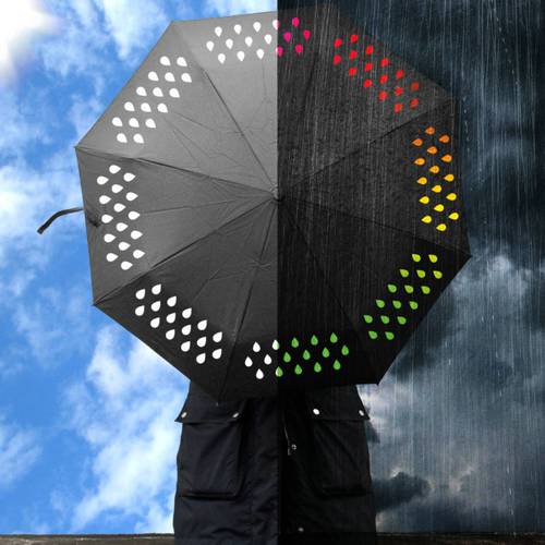 영국 Suck uk 독창적인 아이디어 상품 변색 우산 / 컬러 차례로 변색 빗방울 우산 / 양산 / 접이식 우산 / 선물용 우산