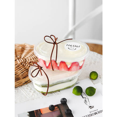 무스 케이크 상자 요즘핫템 셀럽 풀볼 티라미수 포장 박스 과일화채 두유 멜라루카 투명 밝은 상자