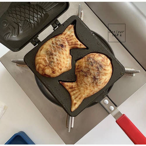 【  】 일본 수입 진주 KINZOKU 생활품 용 2개 달라붙지 않는 붕어빵 모형 베이킹 공구 툴