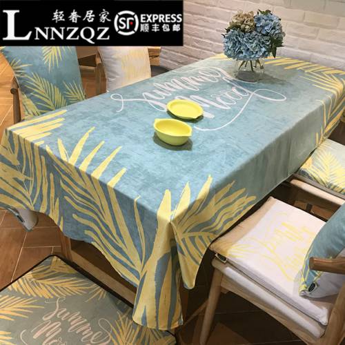 LNNZQZ 식탁보 테이블 보 천소재 패브릭 직사각형 레스토랑 테이블 식탁 상큼한 요즘핫템 셀럽 테이블 보 책상 ins 학생용 가정용