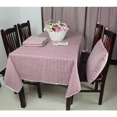 식탁보 테이블 보 천소재 패브릭 / 식사 식탁보 테이블 보 / 체크 무늬 면 덮개 시트 커버 / 테이블 보 / 티테이블 보 / 전원 농촌 순면 시리즈