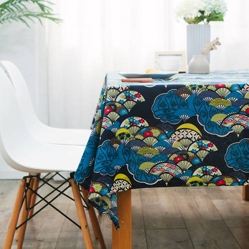 일본 일본풍 코튼 린넨 식탁보 테이블 보 레트로 민족풍 식탁보 테이블 보 식탁보 사쿠라 전통 느낌 책상 테이블 보 티테이블 덮개 시트 커버