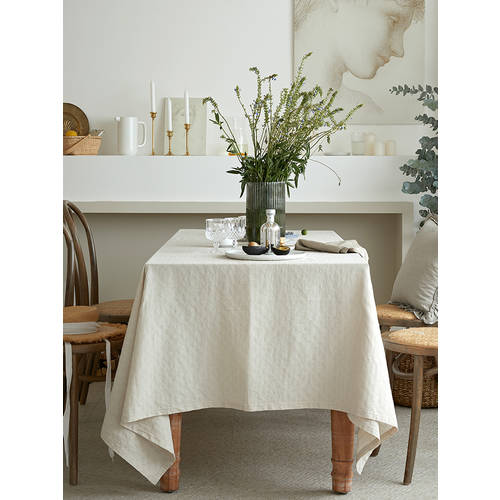 NABIS 맑은 날 식탁보 테이블 보 코튼 린넨 단색 테이블 식탁 티테이블 패브릭 천소재 북구풍 심플 테이블 보 인스타 핫템 원형 테이블 식탁보 테이블 보