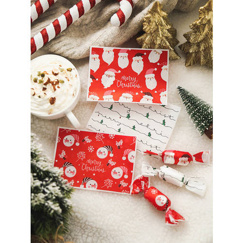 크리스마스 캔디 사탕 포장지 포장지 diy 가방 캔디 종이 핸드메이드 파우치 유가 사탕 봉인 파우치 포장 봉투