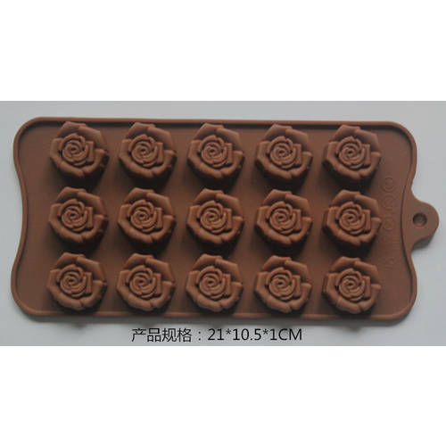 15 심지어 장미 꽃 모양 모양 초콜릿 몰드 아이스 트레이 모형