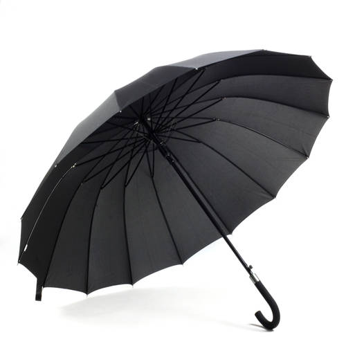 Qiutong 신사용 남성용 16 개 뼈대 장우산 확장 우산 바람막이 우산 2인용 우산 자동 비 우산 커플