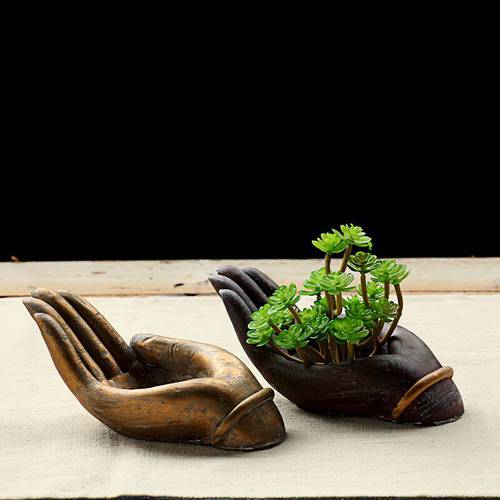 Tathagata 베르가못 화분 관음 플라워 화훼 녹색 식물 Microscape 전망 개성있는 장식품 독창적인 아이디어 상품 화분 실리콘 몰드 모형틀 주문제작