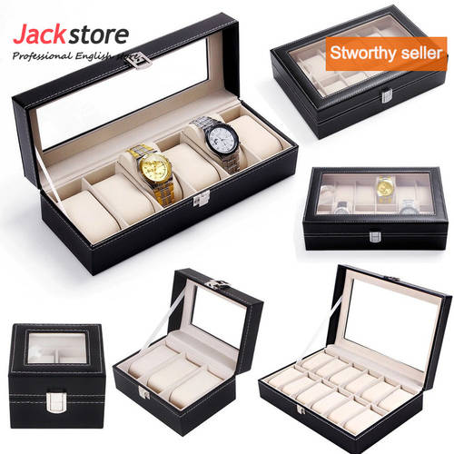 Watch Jewelry Display Storage Holder Case Grids Box Organize