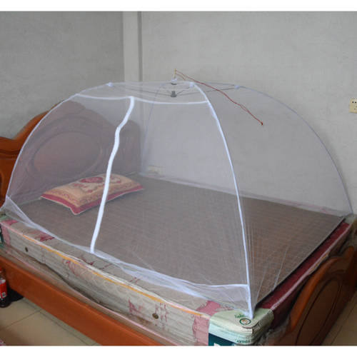 조립 필요없음 밑바닥 없는 캐노피 모기장 지퍼 단일 도어 성인 몽골 파오 텐트 플로어 숍 우산 모기장 1m1.6 미터 1.8 침대