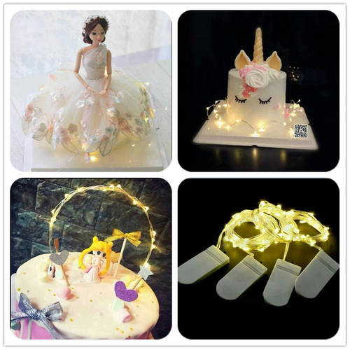 생일 파티 디저트 테이블 장식 용품 케이크 장식 조명 라이트 케이크 액세서리 베이킹 액세서리 결혼식 인형