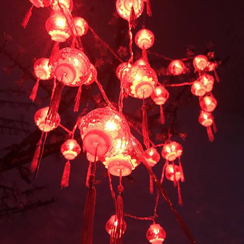 led 일루미네이션 점등 LED조명 스트링 라이트 가정용 새해 장식품 등불 축제 소형 붉은 조명 새장 중국 매듭 설날 신년 새해 축제