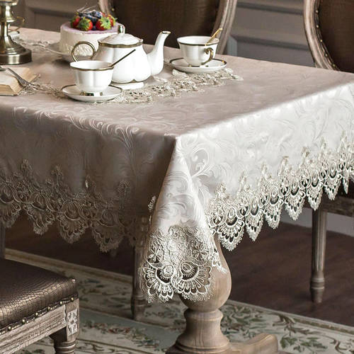 식탁보 테이블 보 천소재 패브릭 직사각형 가정용 서양식 테이블 보 레이스 티테이블 보 테이블 보 북구풍 테이블 러너 식사 테이블과 의자 덮개
