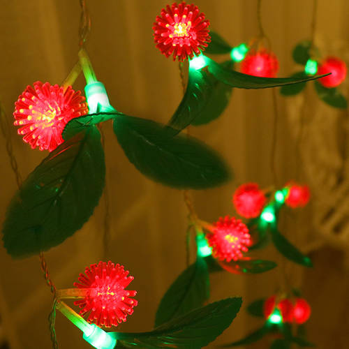 led 후르츠 연한 초록색 예 Yangmei 램프 일루미네이션 점등 LED조명 스트링 라이트 안개꽃 아웃도어 방수 인테리어 조명 소형 조명 일루미네이션