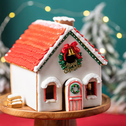 크리스마스 진저브레드 하우스 모형 풀 가구 세트 diy 설탕 서리로 덥은 비스킷 모형