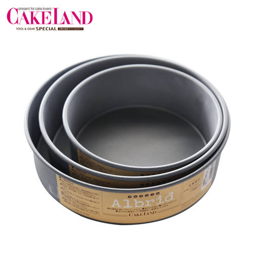일본 수입 CakeLand Albrid 달라붙지 않는 단단한 바닥 원형 케이크 틀 15 18 20cm 6 7 8 인치
