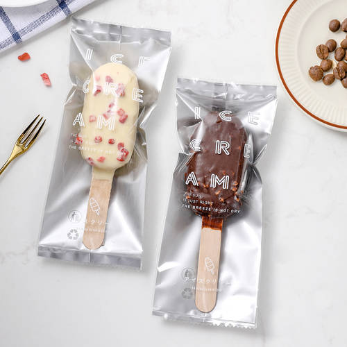 50 조각 투명 아이스크림 포장 봉투 홈메이드 자체제작 아이스 캔디 아이스크림 기계 포장 가정용 차가운 음료 아이스바 파우치