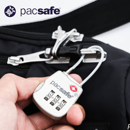 pacsafe 여행 배낭 미니 자물쇠 방범도난방지 소형 자물쇠 TSA 세관 비밀번호 자물쇠 다이얼 자물쇠 캐리어 와이어 자물쇠