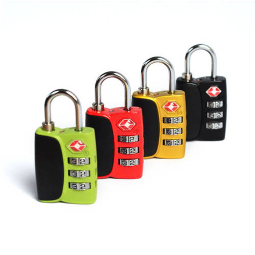 아웃도어 용품 여행 빨간 점이 있는 방범도난방지 기능 TSA 자물쇠 비밀번호 자물쇠 다이얼 자물쇠 트렁크 캐리어 자물쇠 자물쇠