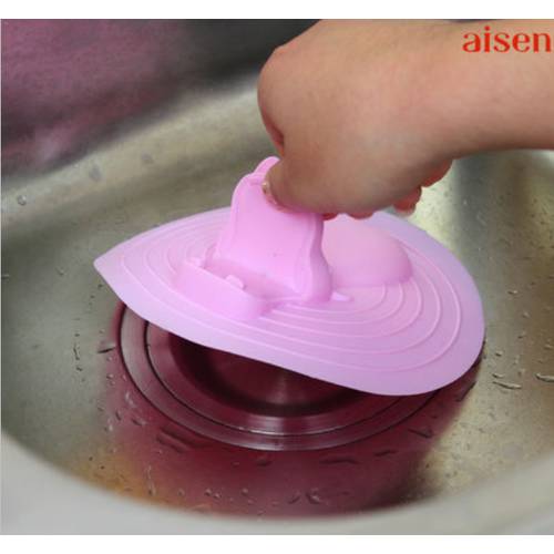 일본 AISEN 배수구 커버 소프트실리콘 배수 커버 귀여운 냄새 방지 막힘 방지 아이템 욕조 하단 물마개
