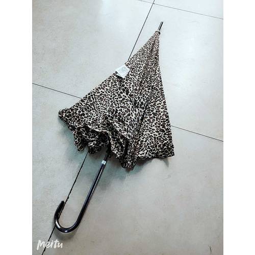 수입 일본 레이스 호피무늬 제어 이동 서양식 장우산 양산 파라솔 양산  봄철 카본