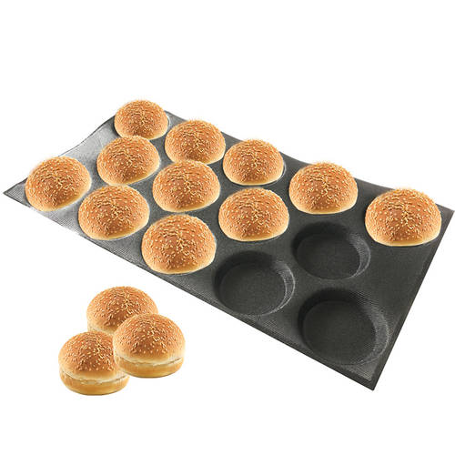Bluedrop 브랜드 실리콘 햄버거 모형 원형 식빵 몰드 모형틀 수입 중동 원형 빵 굽기 베이킹 매트