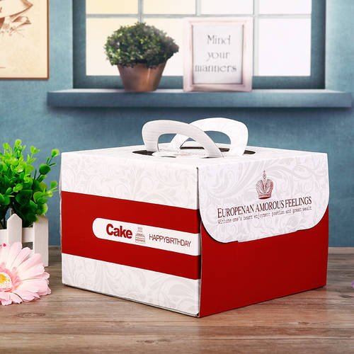 제조업체 주문제작 6 8 10 12 인치 생일케이크 상자 케이스 커피 무스 디저트 베이킹 포장 상자 10 개