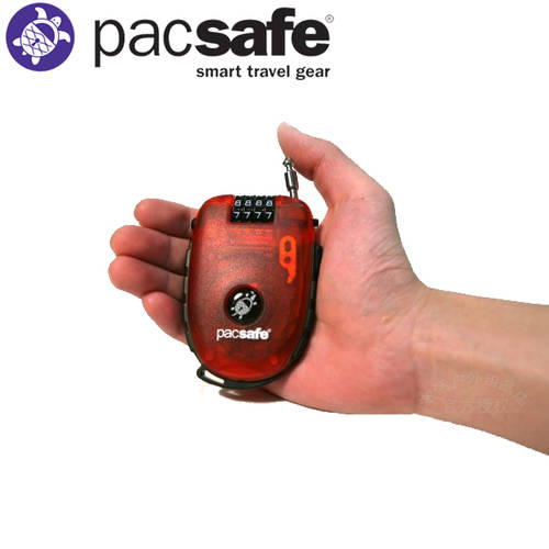 PACSAFE 여행용 방범도난방지 늘렸다 줄였다 할 수 있는 암호 스틸 와이어 백팩 캐리어 카트 착용 벨트 자물쇠 내구성 좋은 안전 로프 자물쇠