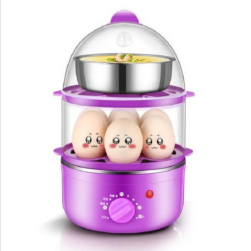 1 연간 변경 NEW 계란찜기 계란 삶는 기계 자동 전원 차단 가정용 미니 계란찜기 계란 삶는 기계 이중 삶은 계란 계란찜 스테인리스 타이머